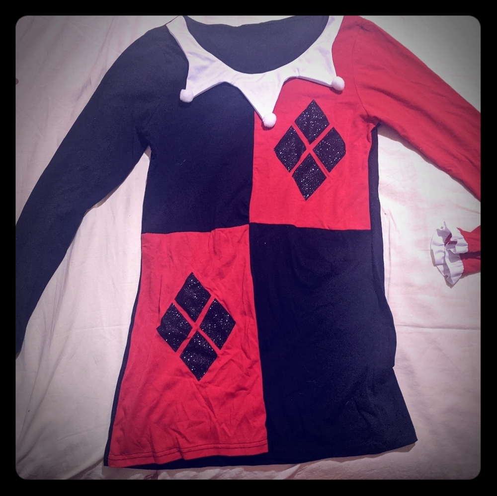 Harley Quinn Long Sleeve Jester Costume